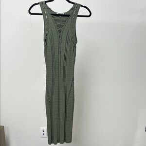 Ronny Kobo Collection Olive Knit Midi Dress